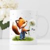Tasse bedruckt Fuchs Pusteblume personalisiert Wunschname Fuchstasse Geschenk Geburtstag Auf dem Bild ist das Produkt: Tasse bedruckt Fuchs Pusteblume personalisiert Wunschname Fuchstasse Geschenk Geburtstag zum Preis von €18.9 abgebildet.