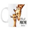 Auf dem Bild ist das Produkt: Tasse bedruckt Giraffe Baby Geschenk Best Mom ever Geschenk Geburtstag Muttertag zum Preis von €15.90 abgebildet.