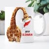 Auf dem Bild ist das Produkt: Tasse bedruckt Giraffe Glühweintasse Geschenk zu Weihnachten Keramiktasse Weihnachtstasse zum Preis von €15.90 abgebildet.
