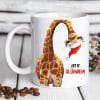 Auf dem Bild ist das Produkt: Tasse bedruckt Giraffe Glühweintasse Geschenk zu Weihnachten Keramiktasse Weihnachtstasse zum Preis von €15.90 abgebildet.
