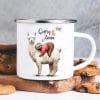 Auf dem Bild ist das Produkt: Tasse Campingbecher Emaille Lama und Faultier beste Freunde personalisiert mit Wunschnamen zum Preis von €18.9 abgebildet.