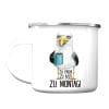 Auf dem Bild ist das Produkt: Tasse Emaille Campingbecher Möwe Zu früh zu kalt zu Montag maritim Ostsee Geschenkidee zum Preis von €18.9 abgebildet.