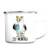 Auf dem Bild ist das Produkt: Tasse Emaille Campingbecher Möwe Zu früh zu kalt zu Montag maritim Ostsee Geschenkidee zum Preis von €18.9 abgebildet.