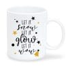 Auf dem Bild ist das Produkt: Tasse bedruckt Spruch Weihnachtstasse Nikolaus Let it snow let it glow let it wow Glühweintasse zum Preis von €15.90 abgebildet.