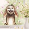 Auf dem Bild ist das Produkt: Fensterbild Frühling Ostern Hase bunte Schmetterlinge Wiederverwendbare Fensterdeko Kinderzimmer Kind, Osterdeko, Frühlingsdeko zum Preis von €13.90 abgebildet.