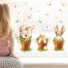 Auf dem Bild ist das Produkt: Fensterbild Frühling Ostern 3 Hasen im Blumentopf mit Schmetterlingen Fensterdeko Kinderzimmer Kind Frühlingsdeko zum Preis von €13.90 abgebildet.