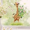 Auf dem Bild ist das Produkt: Wiederverwendbares Fensterbild Frühling Giraffe mit Schmetterlingen Fensterdeko Kinderzimmer Kind zum Preis von €13.9 abgebildet.