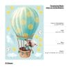 Auf dem Bild ist das Produkt: Wiederverwendbares Fensterbild Frühling Ostern Hase im Heißluftballon Fensterdeko Kinderzimmer Kind Frühlingsdeko zum Preis von €13.90 abgebildet.