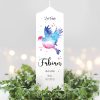 Taufkerze Junge/ Mädchen Vogel Baby Kerze zur Taufe mit Namen, Datum und eigenem, vorgegebenem oder keinem Taufspruch Auf dem Bild ist das Produkt: Taufkerze Junge/ Mädchen Vogel Baby Kerze zur Taufe mit Namen, Datum und eigenem, vorgegebenem oder keinem Taufspruch zum Preis von €6.4 abgebildet.