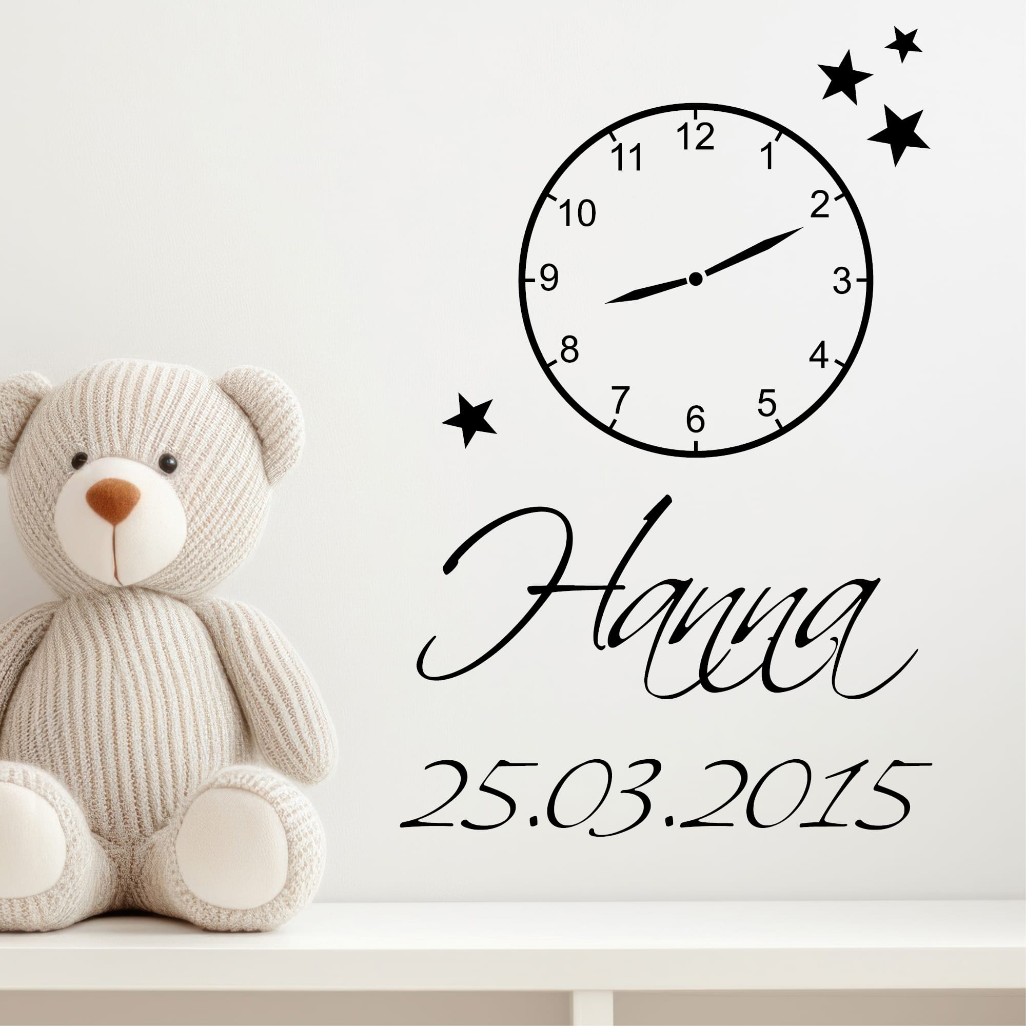 Wandtattoo In diesen Momenten stand unsere Zeit zusätzliche Uhr für Wandbild 10976