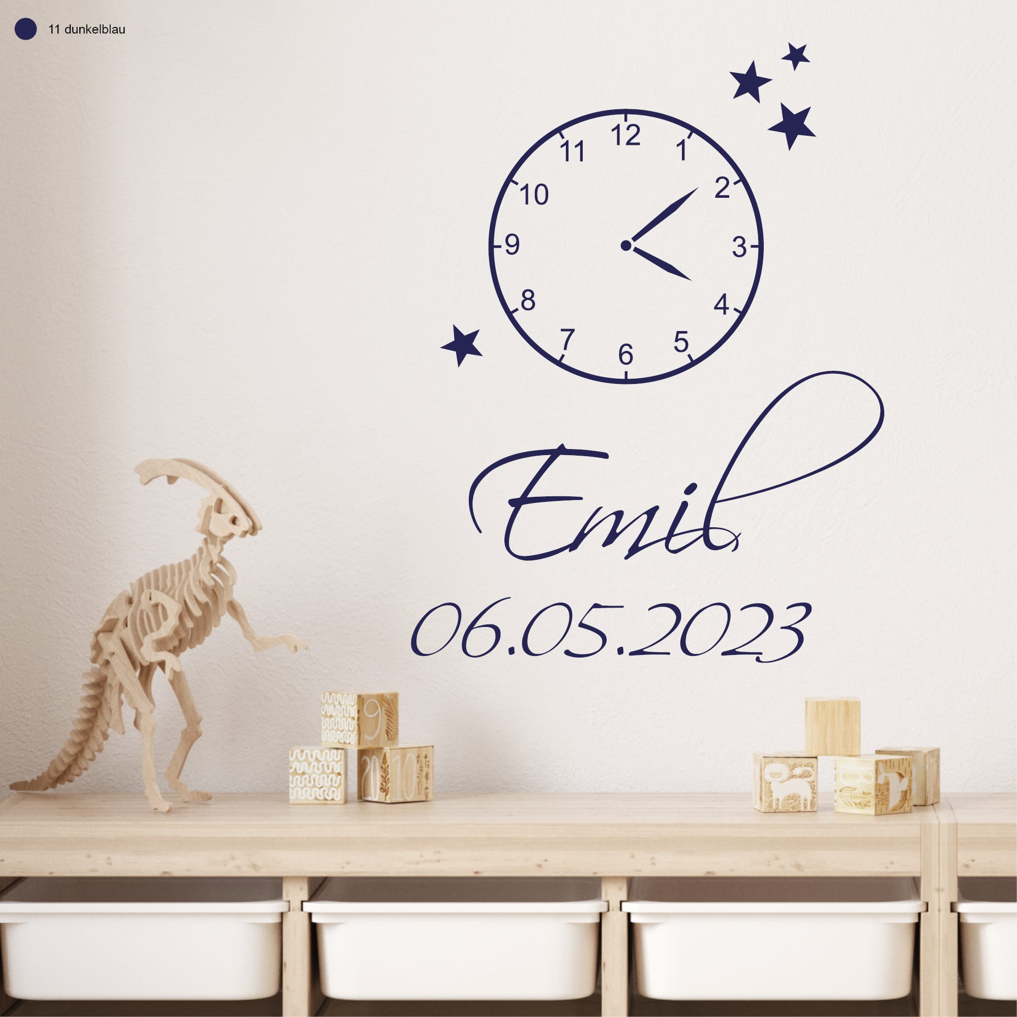 Auf dem Bild ist das Produkt: Wandtattoo In diesen Momenten stand unsere Zeit zusätzliche Uhr für Wandbild 10976 zum Preis von €9.9 abgebildet.