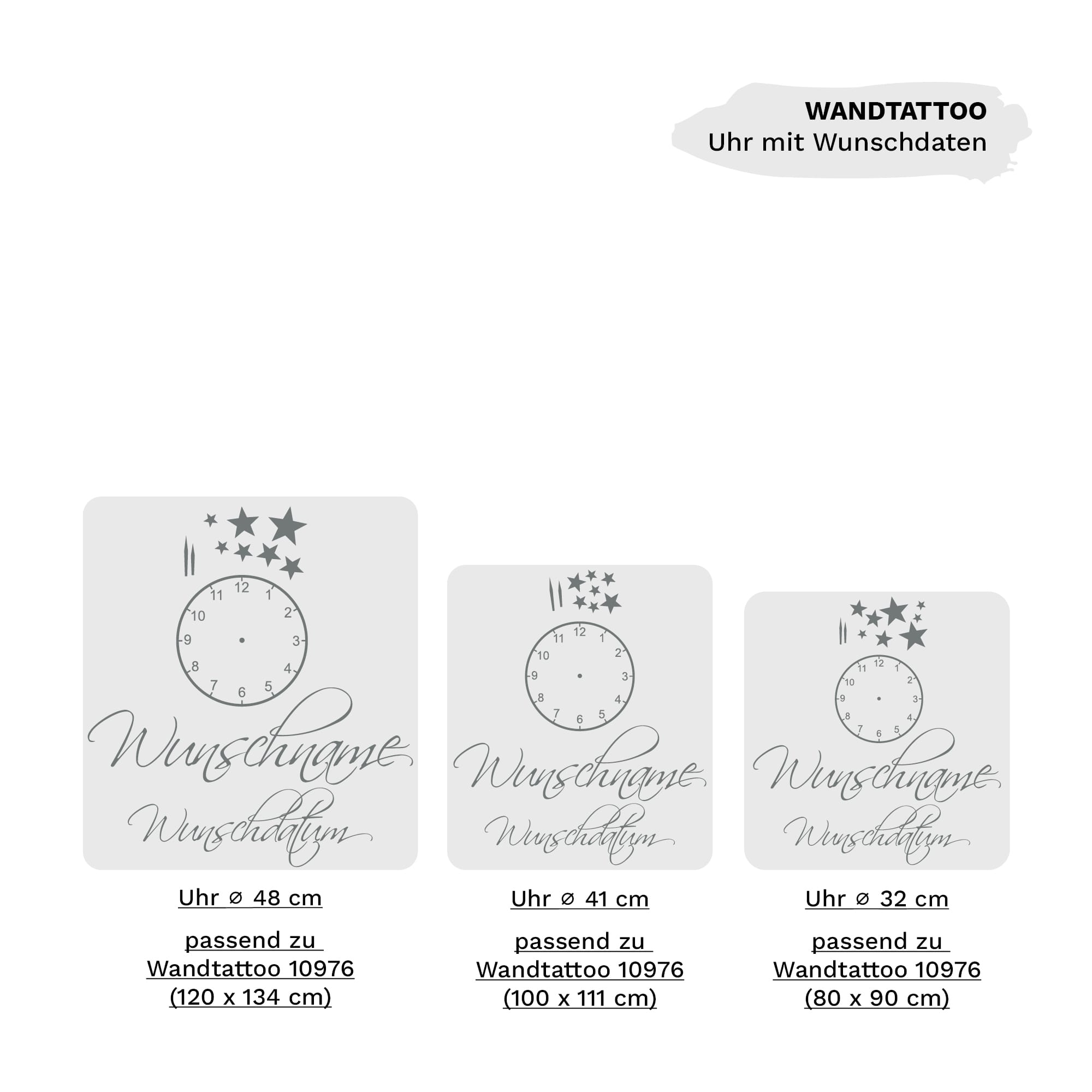 Auf dem Bild ist das Produkt: Wandtattoo In diesen Momenten stand unsere Zeit zusätzliche Uhr für Wandbild 10976 zum Preis von €9.9 abgebildet.