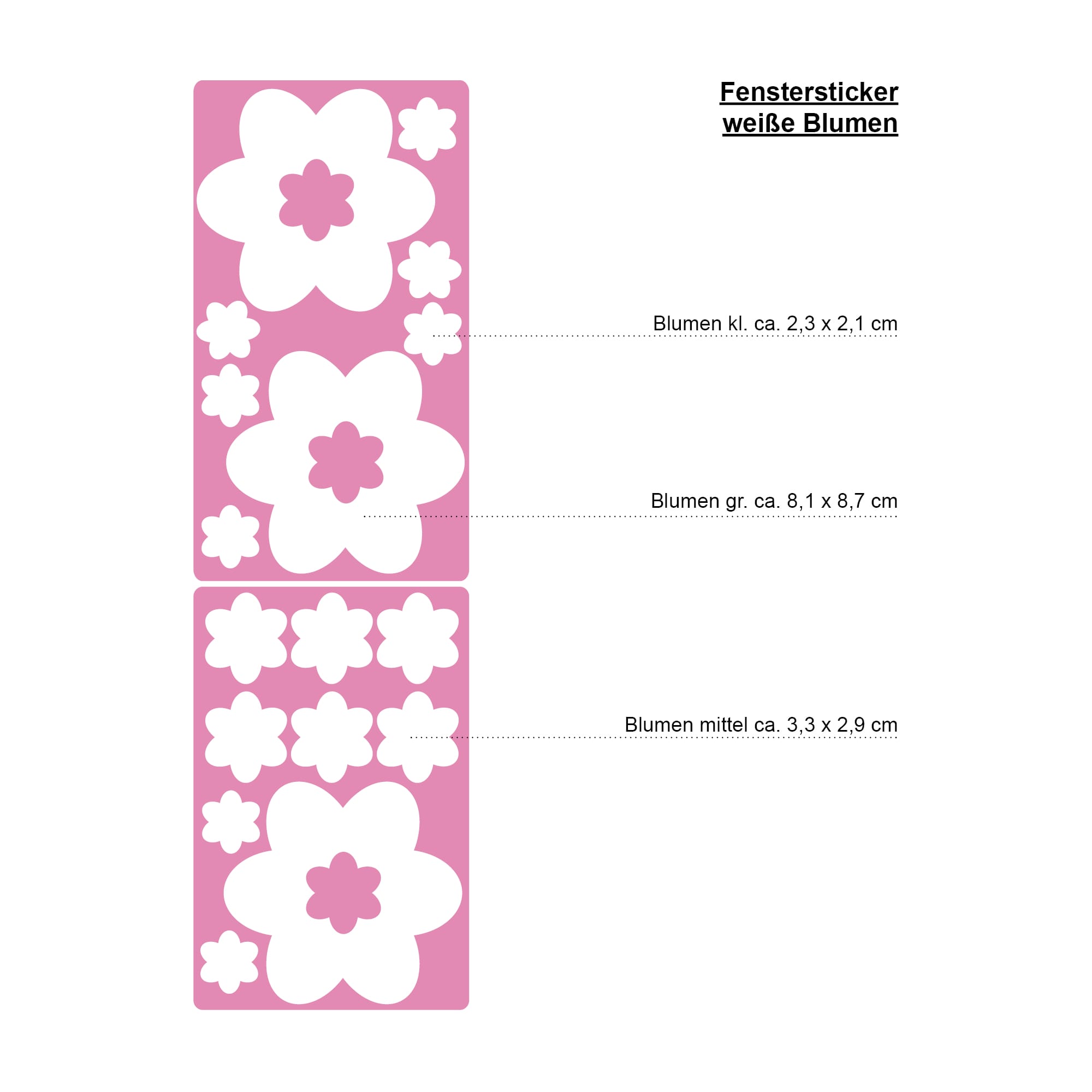 Auf dem Bild ist das Produkt: Fensteraufkleber Frühling Blumen Weiß WIEDERVERWENDBAR  17 Aufkleber im Set Fensterbilder Ostermotiv zum Preis von €8.9 abgebildet.