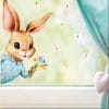 Fensterbild Frühling Ostern Osterhase hineinschauend Schmetterlingen Blumenstrauß Wiederverwendbar Fensterdeko Kinderzimmer Kind Frühlingsdeko Auf dem Bild ist das Produkt: Fensterbild Frühling Ostern Osterhase hineinschauend Schmetterlingen Blumenstrauß Wiederverwendbar Fensterdeko Kinderzimmer Kind Frühlingsdeko zum Preis von €13.9 abgebildet.
