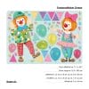 Auf dem Bild ist das Produkt: Fensterbild Karneval Clowns Girlande Luftballons wiederverwendbar Frühling bunte Dreiecke Fasching farbig zum Preis von €17.9 abgebildet.