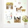 Fensterbild Pferde Frühling Sommer Pferdehof Blumen wiederverwendbare Fensteraufkleber Kinderzimmer Mädchen Kind Auf dem Bild ist das Produkt: Fensterbild Pferde Frühling Sommer Pferdehof Blumen wiederverwendbare Fensteraufkleber Kinderzimmer Mädchen Kind zum Preis von €13.9 abgebildet.