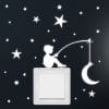 Leuchtaufkleber Junge mit Mond an der Angel und Sternen Fluoreszierende leuchtende Sticker Wandsticker Steckdose Lichschalter Auf dem Bild ist das Produkt: Leuchtaufkleber Junge mit Mond an der Angel und Sternen Fluoreszierende leuchtende Sticker Wandsticker Steckdose Lichschalter zum Preis von €12.9 abgebildet.
