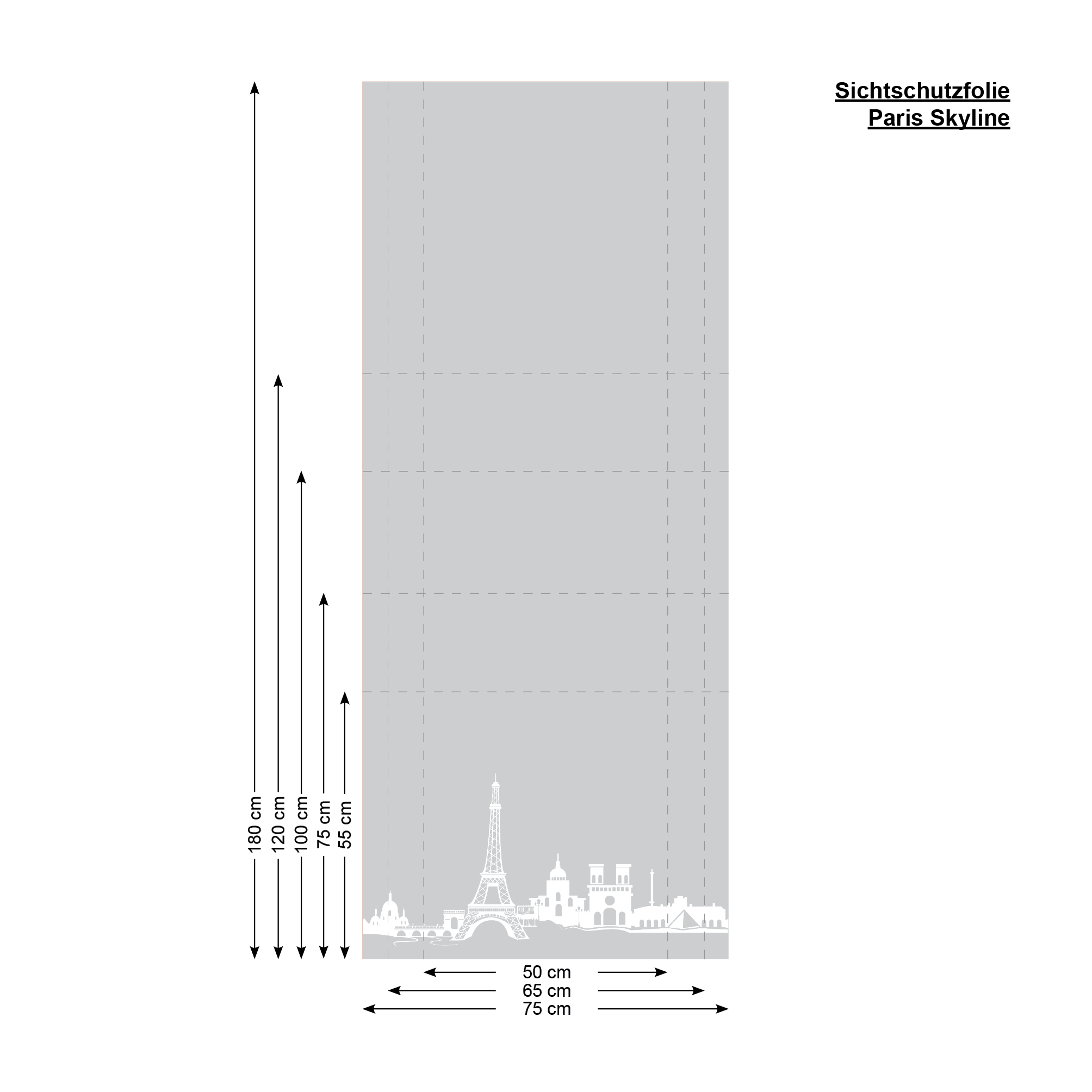 Auf dem Bild ist das Produkt: Sichtschutzfolie Wiederverwendbar Paris Eiffelturm Frankreich Fensterfolie Fensterdeko Milchglasfolie zum Preis von €24.9 abgebildet.