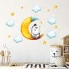 Wandtattoo Kinderzimmer Bär auf Halbmond Sterne Wolken bunt Dekoration Babyzimmer Mond Auf dem Bild ist das Produkt: Wandtattoo Kinderzimmer Bär auf Halbmond Sterne Wolken bunt Dekoration Babyzimmer Mond zum Preis von €23.90 abgebildet.