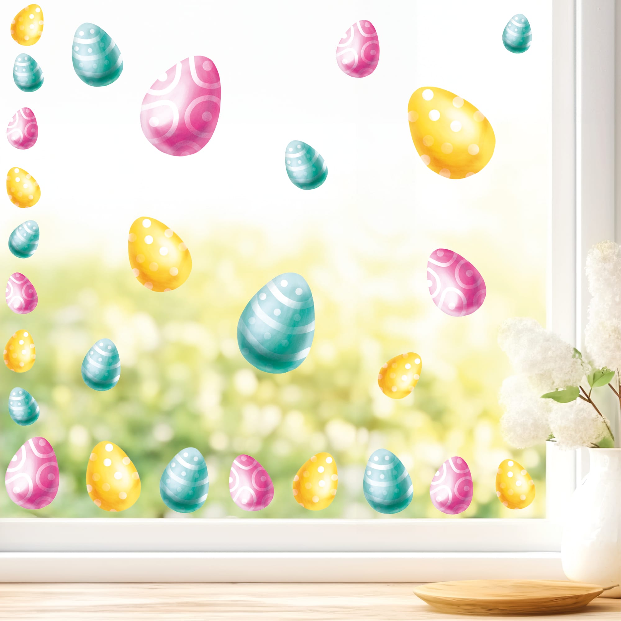 Auf dem Bild ist das Produkt: Fensterbild Frühling Ostern Ostereier bunt Set Fensterdeko Kinderzimmer Kind, Frühlingsdeko, Osterdeko zum Preis von €13.9 abgebildet.