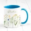 Tasse Wildblumen personalisiert farbig mit Wildblumen und dem Wunschnamen Natur Naturliebhaber Auf dem Bild ist das Produkt: Tasse Wildblumen personalisiert farbig mit Wildblumen und dem Wunschnamen Natur Naturliebhaber zum Preis von €17.90 abgebildet.