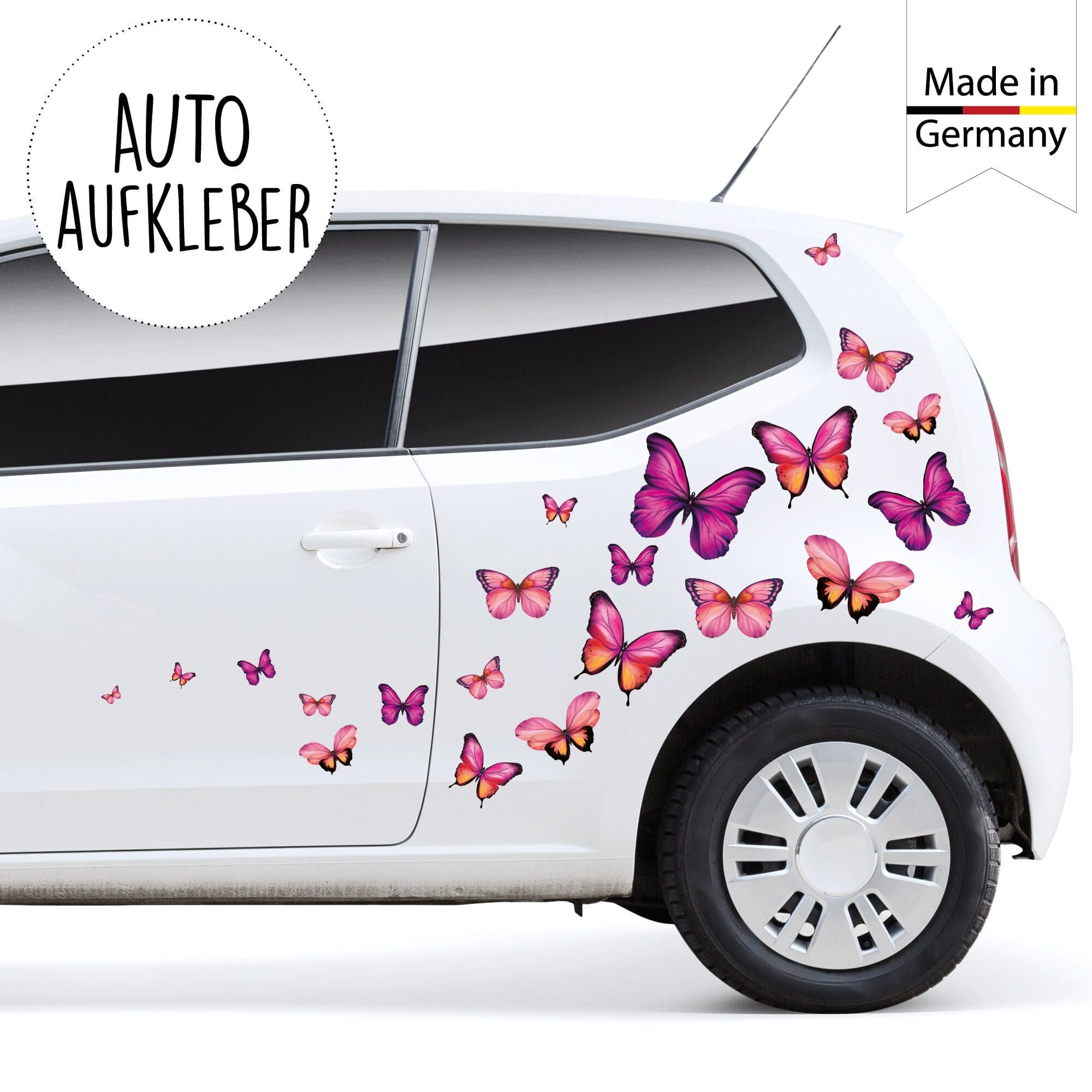 Autoaufkleber rosa Schmetterlinge Fahrzeug Auto Dekoration