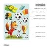 Auf dem Bild ist das Produkt: Fensterbild Fuchs Fußballer in verschiedenen Farben wiederverwendbar Kinderzimmer Fußball Fußballfan EM WM Sport Team Soccer Fensterdeko zum Preis von €13.9 abgebildet.