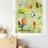 Auf dem Bild ist das Produkt: Fensterbild Fuchs Fußballer in verschiedenen Farben wiederverwendbar Kinderzimmer Fußball Fußballfan EM WM Sport Team Soccer Fensterdeko zum Preis von €13.9 abgebildet.