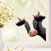 Fensterbild Kuh ins Fenster schauend braun schwarz reinschauend Kuhkopf wiederverwendbar Frühling Bauernhof Bulle Kalb Auf dem Bild ist das Produkt: Fensterbild Kuh ins Fenster schauend braun schwarz reinschauend Kuhkopf wiederverwendbar Frühling Bauernhof Bulle Kalb zum Preis von €13.9 abgebildet.