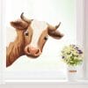 Fensterbild Kuh ins Fenster schauend braun schwarz reinschauend Kuhkopf wiederverwendbar Frühling Bauernhof Bulle Kalb Auf dem Bild ist das Produkt: Fensterbild Kuh ins Fenster schauend braun schwarz reinschauend Kuhkopf wiederverwendbar Frühling Bauernhof Bulle Kalb zum Preis von €13.9 abgebildet.