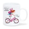 Anpassbare Tasse Einschulung Mädchen auf dem Fahrrad Wunschname Ab heute bin ich ein Schulkind Geschenk Schulanfang Schulranzen Zuckertüte Auf dem Bild ist das Produkt: Anpassbare Tasse Einschulung Mädchen auf dem Fahrrad Wunschname Ab heute bin ich ein Schulkind Geschenk Schulanfang Schulranzen Zuckertüte zum Preis von €18.9 abgebildet.