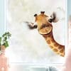Auf dem Bild ist das Produkt: Fensterbild Löwe Giraffe ins Fenster schauend reinschauend Löwenkopf oder Giraffenkopf Savanne wiederverwendbar Sommer Afrika zum Preis von €13.9 abgebildet.