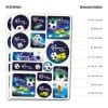 Auf dem Bild ist das Produkt: Namensaufkleber Sticker Fußball blau Wunschname Set Aufkleber Fussball Schule Kindergarten Aufkleberset Name Einschulung Bücheraufkleber zum Preis von €14.9 abgebildet.