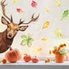 Fensterbild reinschauender Hirsch Rotwild Wild bunte Blätter Herbst herbstlicher Fensteraufkleber Fensterdeko Herbstdeko Auf dem Bild ist das Produkt: Fensterbild reinschauender Hirsch Rotwild Wild bunte Blätter Herbst herbstlicher Fensteraufkleber Fensterdeko Herbstdeko zum Preis von €13.9 abgebildet.