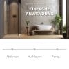 Auf dem Bild ist das Produkt: Sichtschutzfolie Duschkabine Gräser Schmetterlinge Wiese Blumen Fensterfolie Dusche Duschglastür Duschwand schwarz oder weiß Milchglasfolie zum Preis von €23.9 abgebildet.