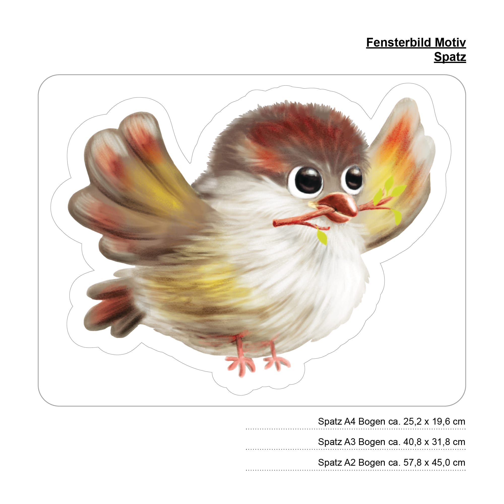 Auf dem Bild ist das Produkt: Fensterbild Frühling Ostern Vogelkinder bunte Fensterdekoration wiederverwendbare Fenstersticker, Osterdeko, Frühlingsdeko zum Preis von €13.90 abgebildet.