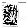 Auf dem Bild ist das Produkt: Fensteraufkleber 20 Vogelaufkleber für Fenster weiß schwarz Vogelschlag Vogelschutz Glastüren wiederverwendbar zum Preis von €13.90 abgebildet.
