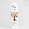 Auf dem Bild ist das Produkt: Taufkerze Lebensbaum Reh Hase Kerze zur Taufe Baum Taufspruch individualisierbar zum Preis von €6.40 abgebildet.