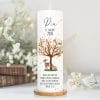 Auf dem Bild ist das Produkt: Taufkerze Lebensbaum Reh Hase Kerze zur Taufe Baum Taufspruch individualisierbar zum Preis von €6.40 abgebildet.