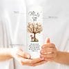 Auf dem Bild ist das Produkt: Taufkerze Lebensbaum Reh Hase Kerze zur Taufe Baum Taufspruch individualisierbar zum Preis von €6.40 abgebildet.